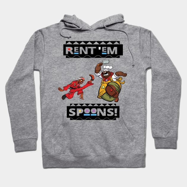 Rent Em Spoon Hoodie by Anpu Apparel